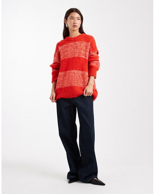 ASOS Red Multiply Stripe Jumper