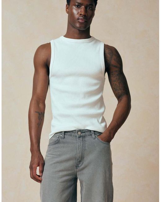 Vaqueros Grises De Corte Recto De ASOS de hombre de color Black