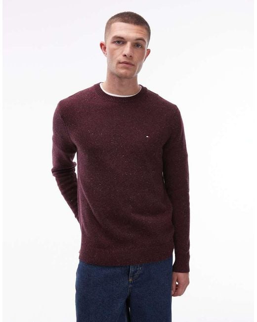 Tommy Hilfiger Lambswool Blend Jumper in Red for Men Lyst UK