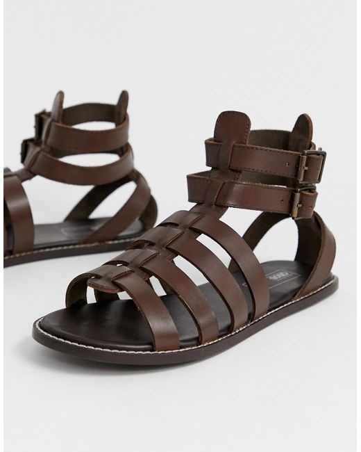 ASOS Brown Gladiator Sandals for men