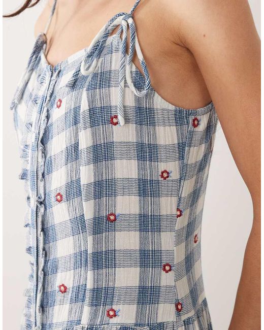 Brave Soul Blue Strappy Maxi Dress