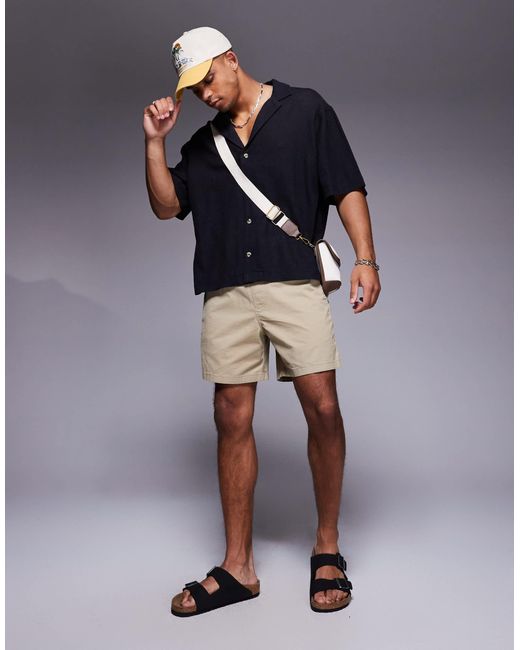 Chemise texturée coupe carrée oversize ASOS pour homme en coloris Blue