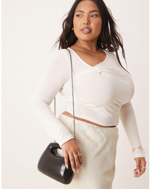 ASOS Natural – eckige clutch-tasche