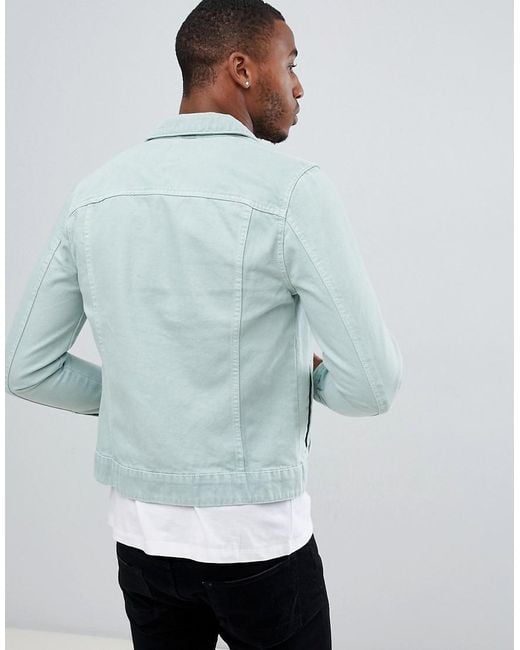 Bershka Join Life Denim Jacket In Mint in Green for Men | Lyst