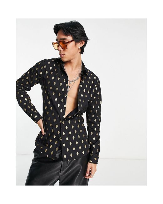 Pucci - camicia nera laminata da Uomo di Twisted Tailor in Nero | Lyst