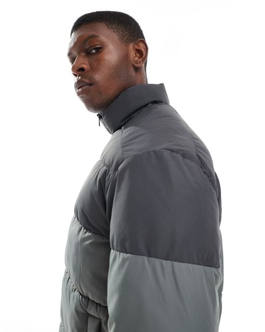 Jack & Jones Gray Puffer Jacket for men