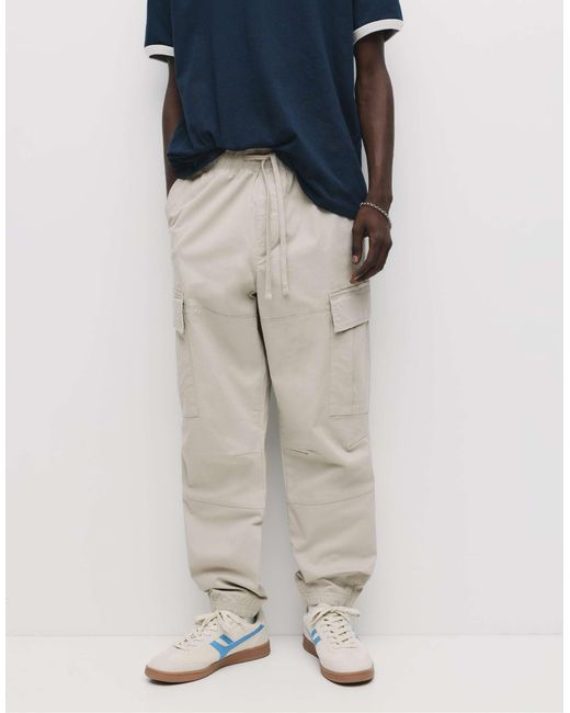 Pull&Bear – cargo-jogginghose in Blue für Herren