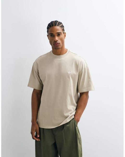 Adidas Originals White Essential Oversized T-shirt for men