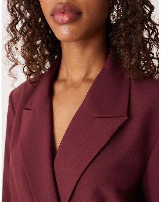 ASOS Red Double Breasted Blazer