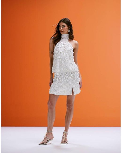 Top Allacciato Al Collo di ASOS in Orange