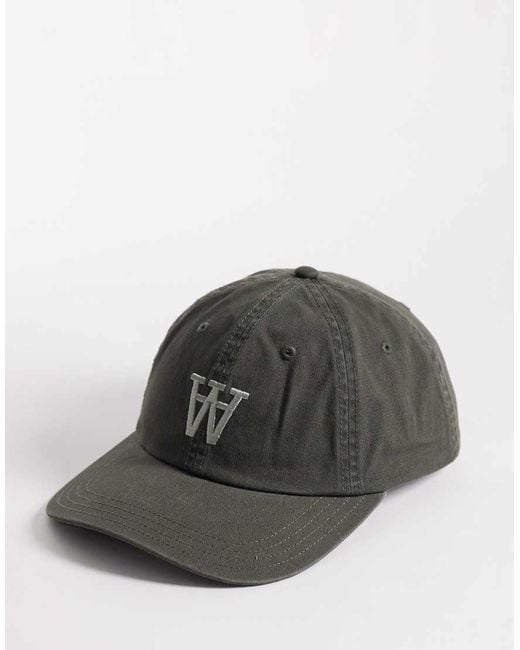 DOUBLE A by WOOD WOOD Green 100% Cotton Standard Logo Cap for men
