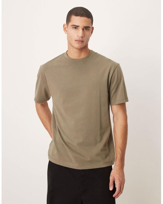 ASOS Natural Heavyweight Relaxed T-shirt for men