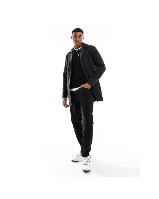Pardessus anthracite Jack Jones pour homme en coloris Noir Lyst