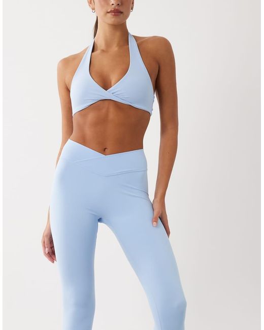 BO+TEE White Soft Active Cross Over Waistband Legging Co-Ord