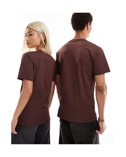 Camiseta marrón con logo en el pectoral izquierdo mn Vans de color Brown