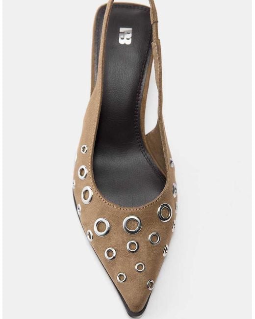 Pull&Bear White Studded High-heel Shoes