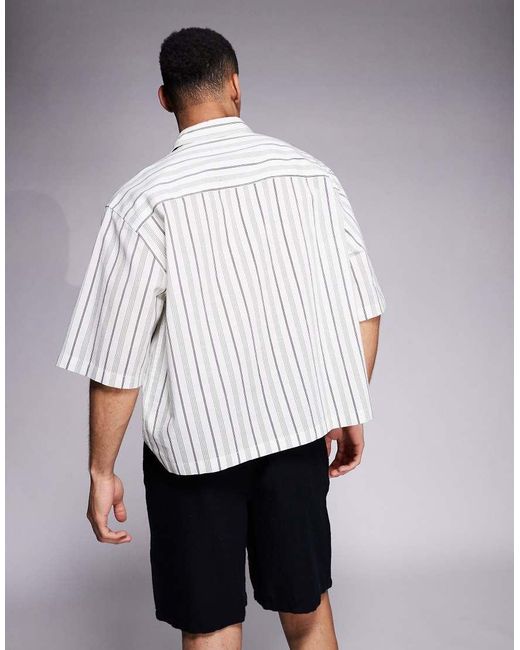 ASOS White Boxy Regular Shirt for men