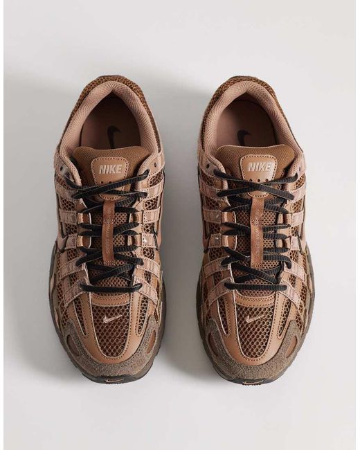 Nike Brown P-6000 Suede Trainers