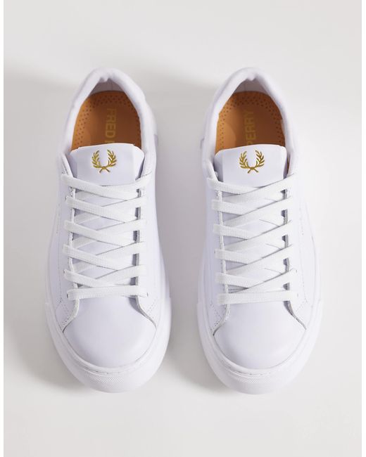 Fred Perry White – leder-sneaker