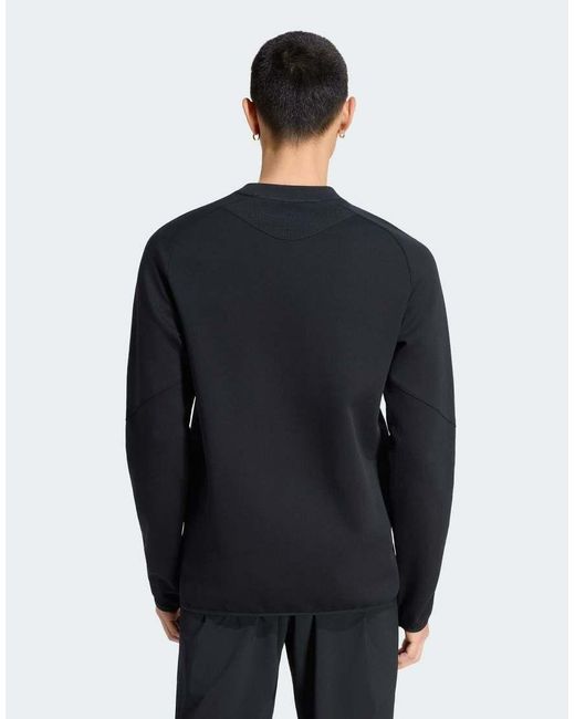 Adidas Originals Blue Real Madrid Tiro Travel Crew Sweatshirt for men