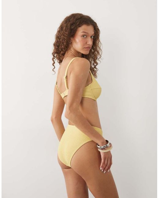 ARKET Brown Co-ord Crinkle Bikini Bottom