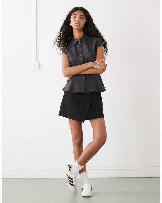 Weekday Overhemdtop Met Knoopsluiting in het Black