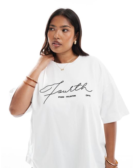 4th & Reckless White – oversize-t-shirt