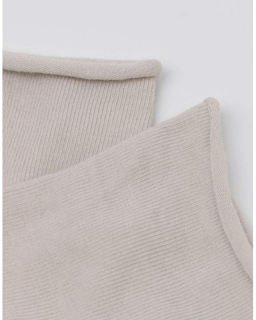 Calzedonia White Cotton Bandless Short Socks