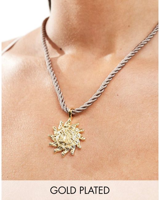 Orelia Natural – verdrehte statement-kordelkette