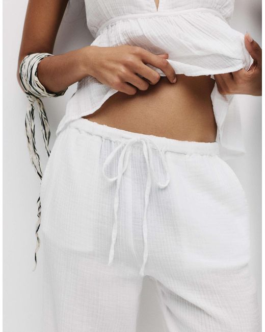 Pantalon Pull&Bear en coloris White