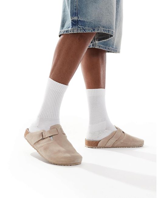 Jack & Jones White Suede Clogs for men