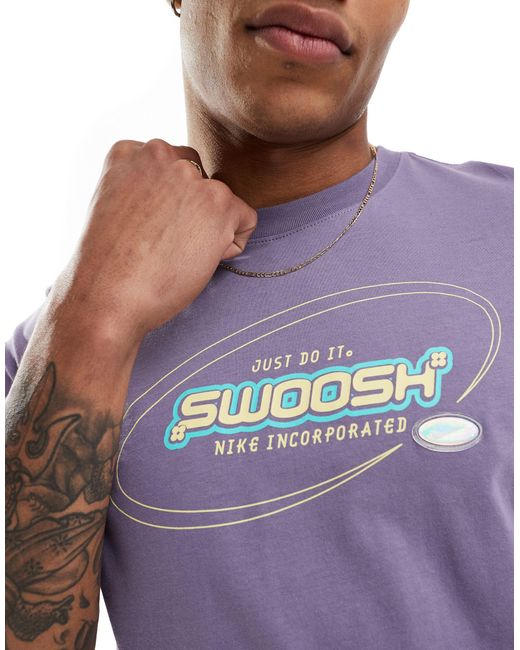 Nike Purple Swoosh Graphic Unisex T-shirt