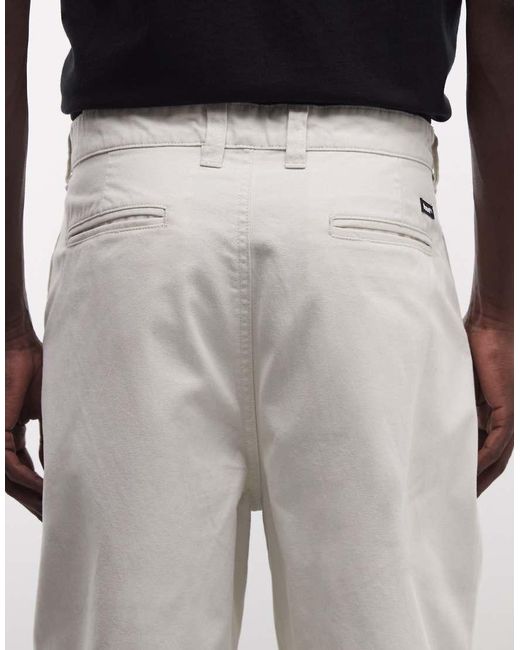 Huf White Cromer Straight Leg Trousers for men