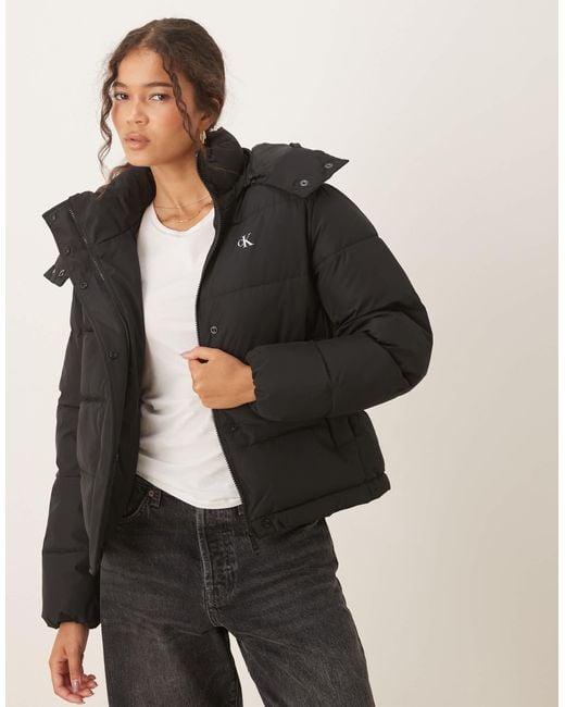 Calvin Klein Black Short Essential Puffer Jacket