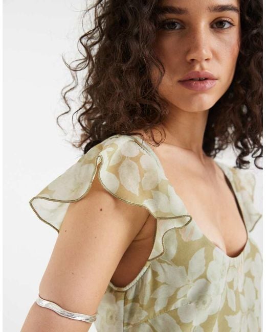 Motel Green Risala Scoop Midaxi Dress