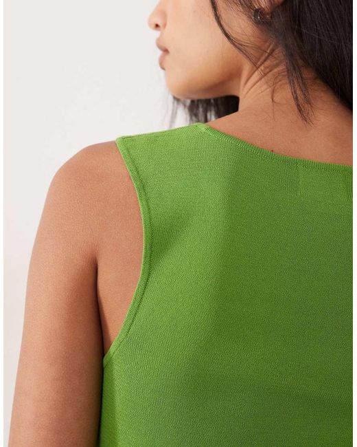 ASOS Green Knitted Compact Square Neck Cami