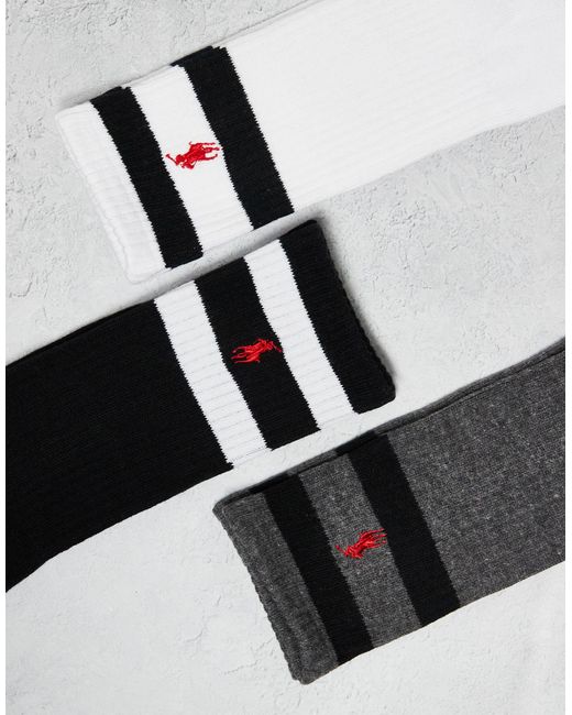 Polo Ralph Lauren – 3er-pack sportsocken in Black für Herren