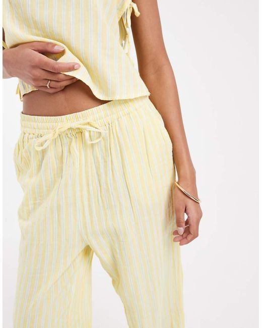 ONLY Metallic Wide Leg Cheesecloth Trouser Co-ord