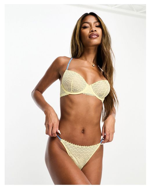 Tommy Hilfiger Yellow Tommy Hilfinger Lace Thong