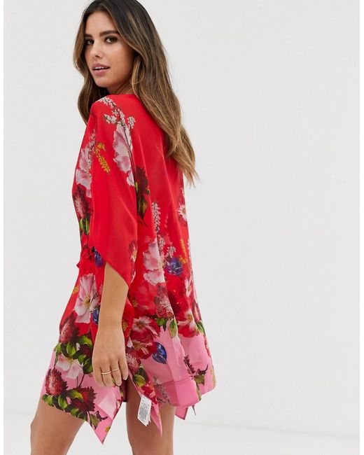 Ted Baker Cover Up Dress In Berry Sundae in Red Lyst