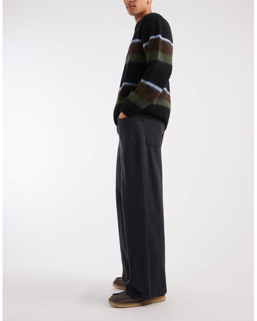 Pantalon ample ASOS pour homme en coloris Black