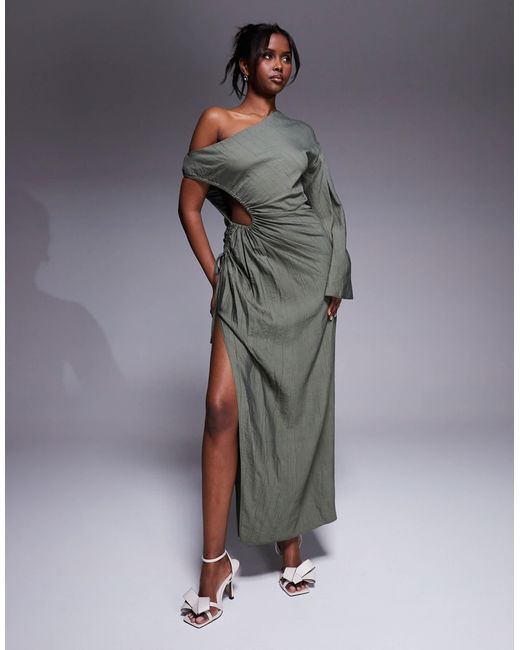 ASOS Gray – schmal geschnittenes maxikleid
