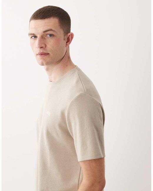 Boss Natural Waffle Co-ord Lounge T-shirt for men