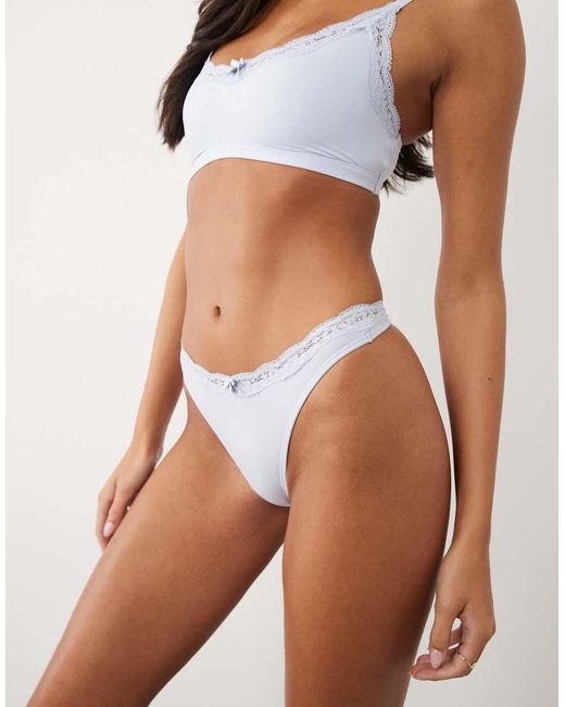 Boux Avenue Blue Elevated Essentials Thong