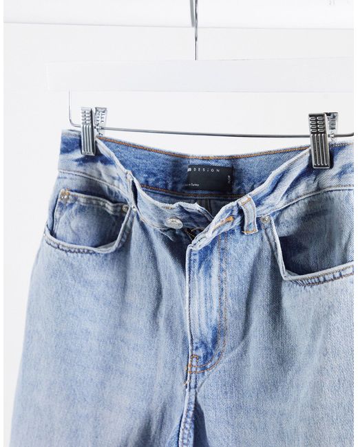 ASOS Denim Asos design petite – boyfriend-jeans im ballonschnitt mit hohem  taillenbund, helle waschung in Blau - Lyst