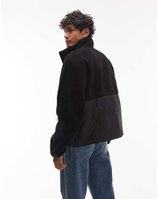 Tommy Hilfiger Black Teddy Fleece Jacket for men