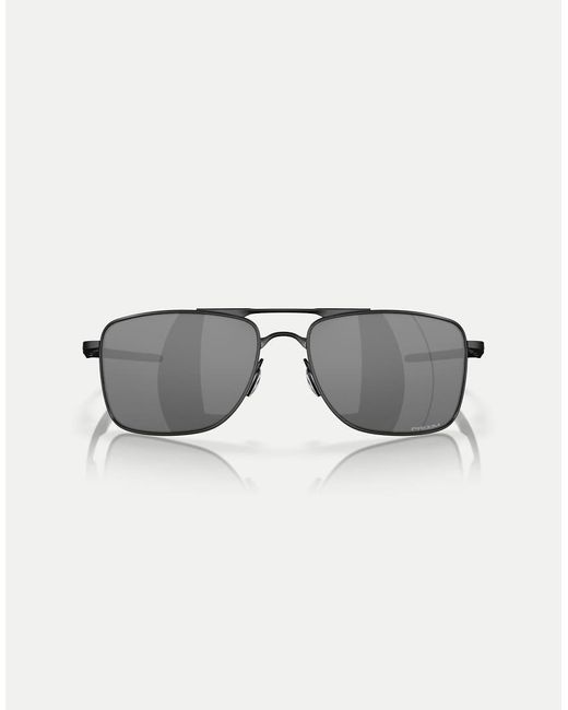 Oakley Black Gauge 8 Rectangle Polarised Sunglasses With Mirrored Lens for men