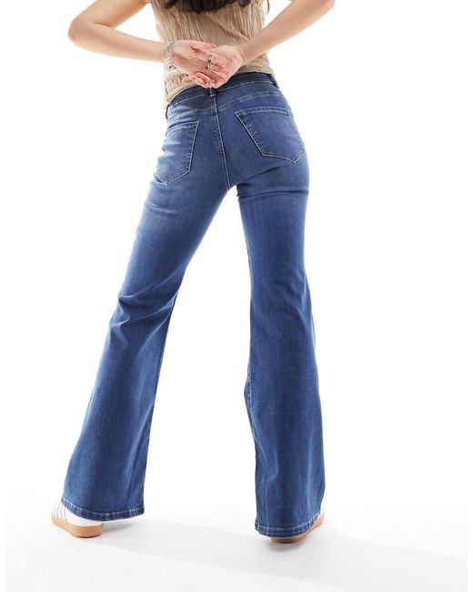 ONLY Blue Rose High Waisted Flare Jeans