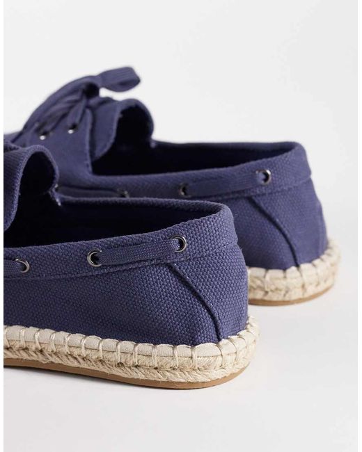ASOS Blue Boat Shoe Espadrilles for men