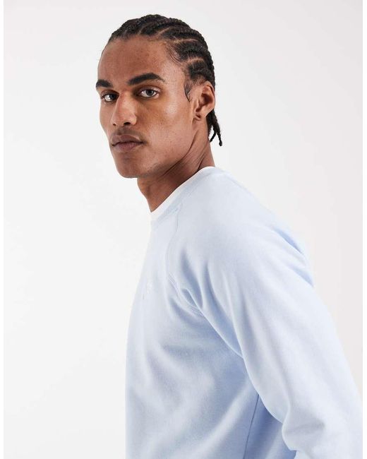 Adidas Originals Blue Essential Crew Neck Sweatshirt for men